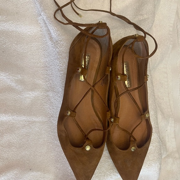 Halogen Pointy Toe Chili Flat. Lace up, 7.5 - Picture 5 of 7